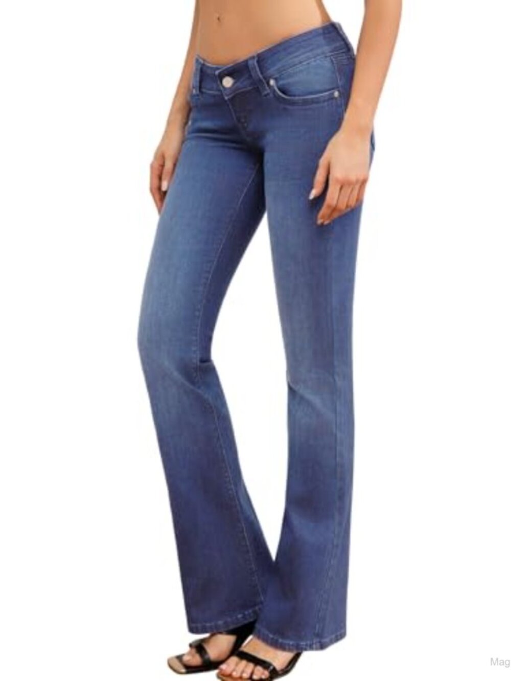 Women's Low Rise Bootcut Stretch Denim Jeans Y2K Flared Pants